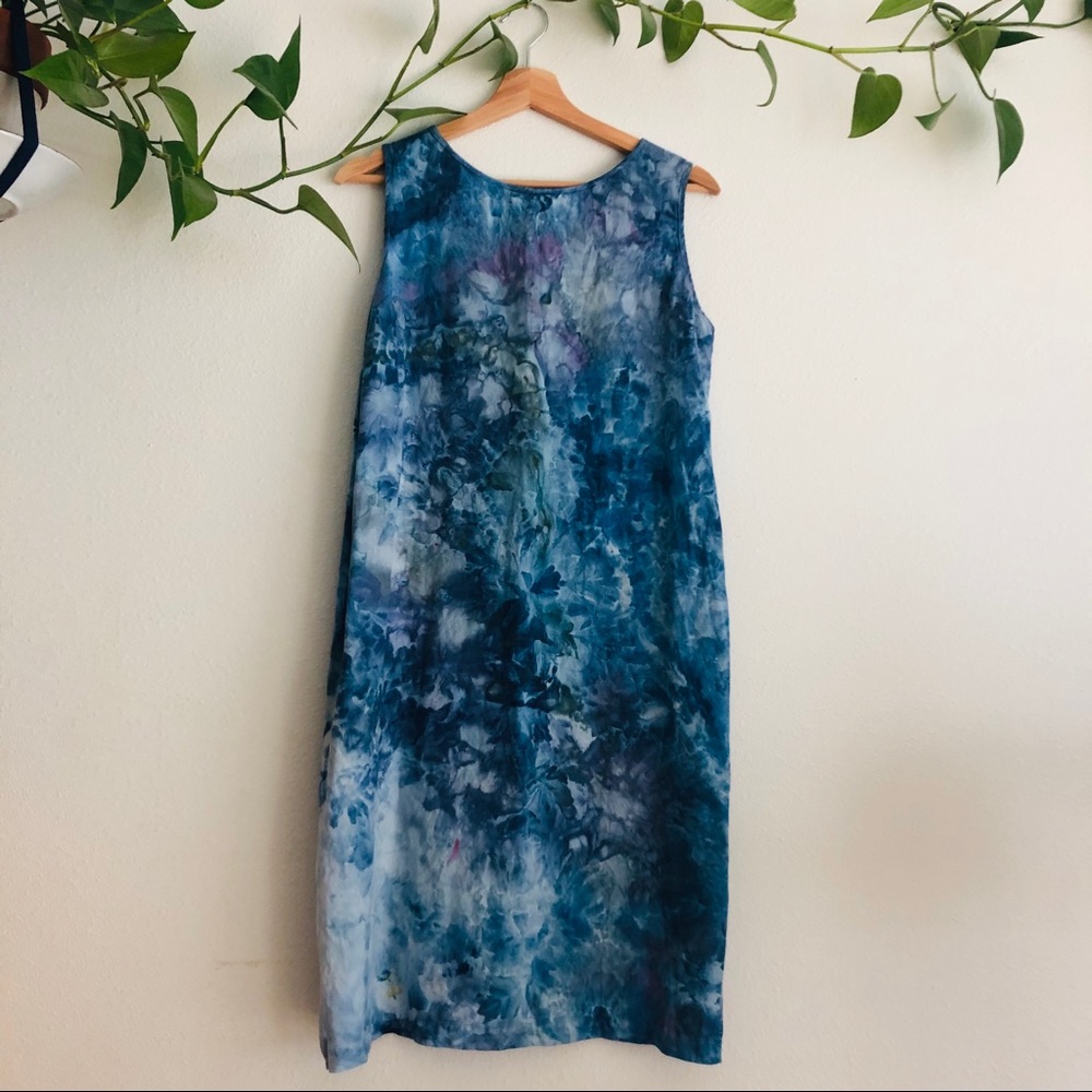 Blue Linen Dress